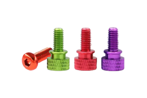 摩托車電動車改裝常用手?jǐn)Q彩色鋁合金螺絲